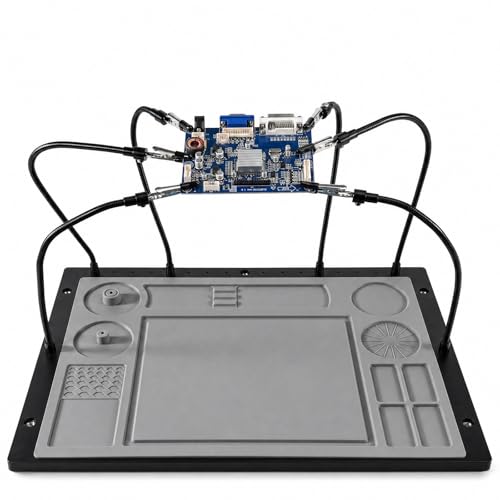 Kaisi Helping Hands Soldering Station with Soldering Mat,6 Flexible Arms