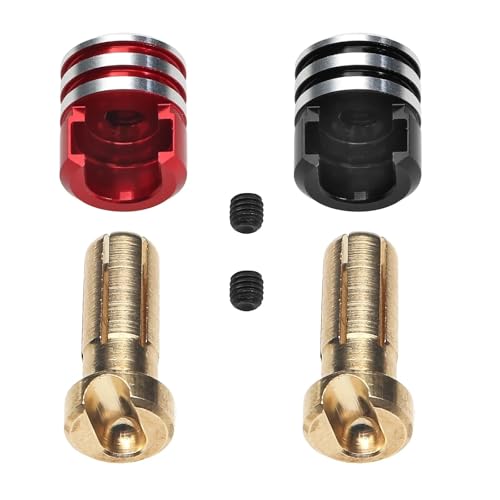 4mm/5mm Set for RC Car Lowpro Bullet Plugs Welding-Free Hard Shell Metal Heatsink Bullet Plugs RC Car Toys Parts(5mm)