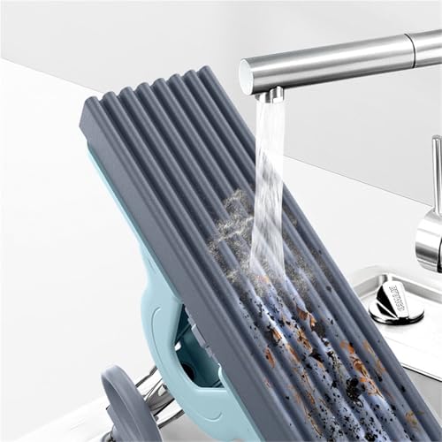 PBENO Bodenwischer Kein Händewaschen, Flacher Gummi-Mopp, Wasserabsorbierender Haushalt, Edelstahl-Teleskopstange, Bodenwischer-Set Mit Mopp-Eimer – Bild 5