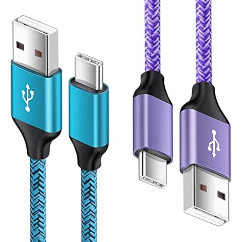 USB C Cable, [2Pack 6FT] USB C Charger Cable Type C Fast Charging Cable Lead Phone Charger for Samsung Galaxy S23/S22/S21/S20/S10/S9/S8/A13/A12/A22/A33/A52s/A53/A04s, Huawei P10, LG, Google Pixel,Sony Cover