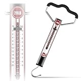 SNAIL TRAIL 20lbs Spring Fish Weighing Scale, Portable Fishing Weight Gauge with Hook, Hand Held Manual Pull Weigher, Hanging Luggage Drag Scale, Gifts for Men
