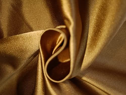 Tissu satiné en soie hollandaise noyer 137,2 cm au mètre pour robe de soirée [7945]