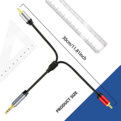 Cable de audio macho de 3,5 mm a 2RCA jack estéreo auxiliar para equipo de música 2