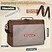 RAINSMORE Vintage Flap Messenger Bag for Men PU Vegan Leather Laptop Bag 15.6 Inch Waterproof Mens Briefcase Retro Computer Bag for Work College Office Travel Satchel Bag Men Brpwn