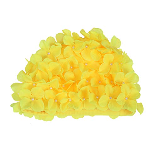 Winomo Swim Cap Floral Petal Stylish Swimming Hat Bathing Caps One Size For Women (Yellow) #TOP22