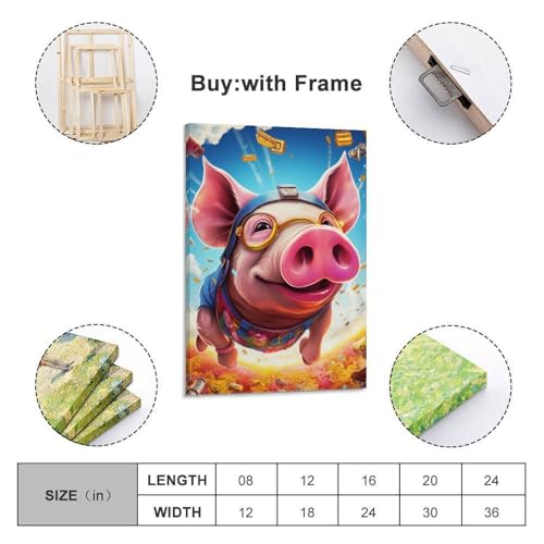 Impression Sur Toile Cochon Haute Définition Éco-Conçue