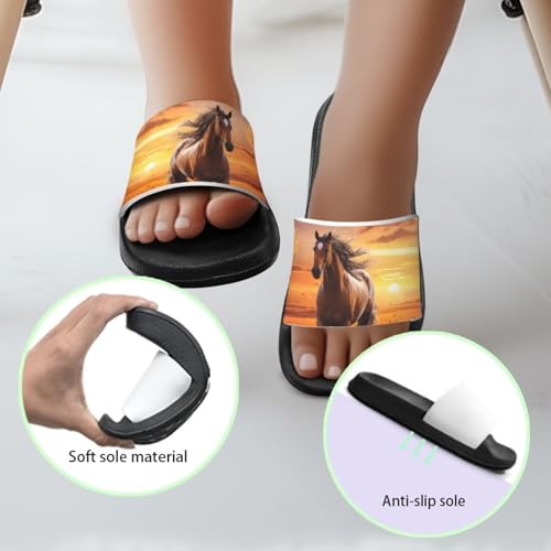 Image of Unisex Slides for Girls Boys Comfortable Slippers Slides Non-slip Shower Shoes House Fashion Thick for Indoor & Outdoor Gifts