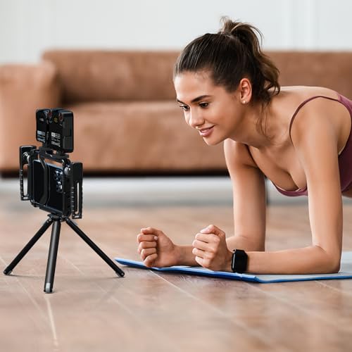Upgraded Universal Smartphone Video Rig mit Griffen 67mm Filter Adapter Anti Drop, Telefon Käfig Stabilisator für Videoaufzeichnung, Handheld Filmmaking Vlog Case Stabilisator für Videomaker