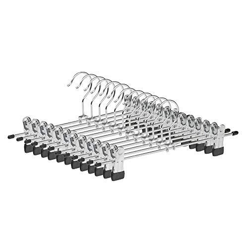 COM-FORT HOUSE | Percha de Metal | Percha de Metal con Pinzas | Diseño Elegante | Ideal para Faldas y Pantalones | Gancho de...