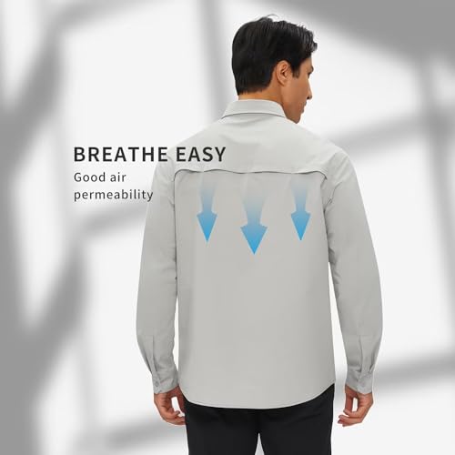 Men's Sun Shirts Long Sleeve UPF 50+ UV Quick Dry Cooling Fishing Shirt Tactical Sun Protection Outdoor Hiking Gardening4