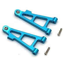 Upgrade Aluminum Alloy Spare Parts Full Set Accessories Compatible with Hyper Go MJX H16BM H16GT H16DR 16207 16208 16209 16210 1/16 Brushless High Speed R/C Cars/Trucks Lower Front Swing Arm