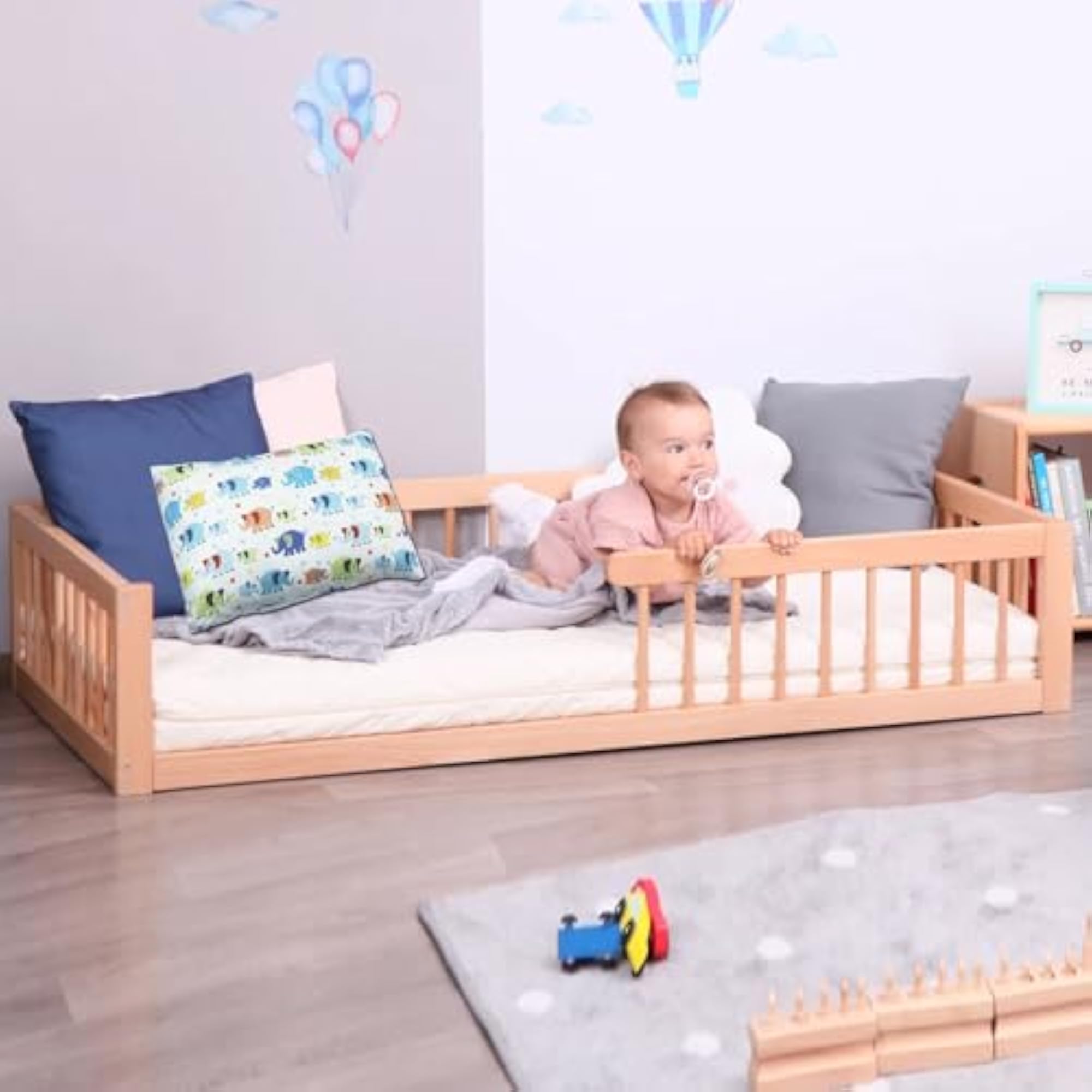Toddler Pillow with 100% Cotton Removable Cover