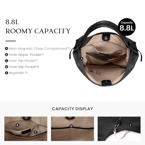 befen Slouchy Hobo Leather Bag