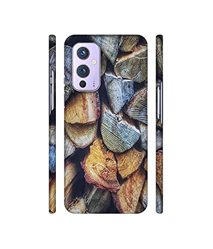 Image of Amazon Brand - Solimo Designer Wooden Blocks Texture 3D Printed Hard Back Case Mobile Cover for OnePlus 9