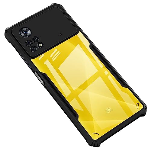 Image of Zapcase Back Case Cover for Poco X4 Pro 5G | Compatible for Poco X4 Pro 5G Back Case Cover | 360 Degree Protection | Clear Case with Camera Protection | (TPU + PC | Matte Black)
