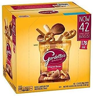 Gardetto's Original Recipe Snack Mix, 1.75 oz Each -Family Value 1 Pack ( 42 Bags )