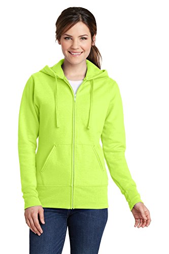 Moletom feminino clássico com capuz e zíper Port & Company LPC78ZH