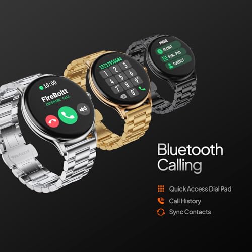 Fire-Boltt Newly Launched Phoenix Ultra Blaze Luxury Stainless Steel, Bluetooth Calling Smart Watch, AI Voice Assistant, Metal Body with 120+ Sports Modes, SpO2, Heart Rate Monitoring (Silver) (Image - 3)