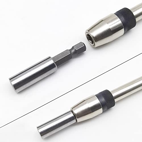 QISF 300mm Long Bit Holder, 1/4 Inch Hex Shank Quick Release Bar Socket Screwdriver Bit Extender Holder - Image 4