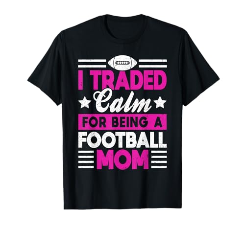 Football Mom Proud Sports Supporter Funny Mommy Camiseta