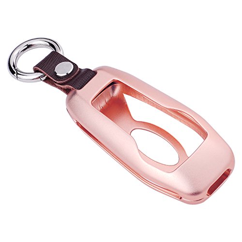 M.jvisun Key Covers For Car Keys Lincoln Remote Key, Key Fob Cover Fits Lincoln Mkc Lincoln Mkx Lincoln Mkz, Aircraft Aluminum Key Fob Case Key Protector For Men & Women - Rose Gold #TOP3