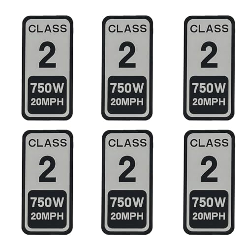 E-Bike Classification Stickers, Class 2 and 3, Electric Bicycle Decals,