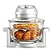 Big Boss Oil-less Air Fryer, 16 Quart, 1300W, Easy Operation with Built in Timer, Dishwasher Safe, Includes 50+ Recipe Book - Silver