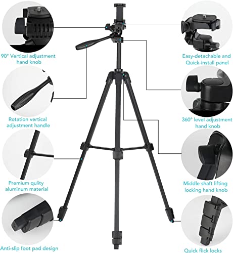 image for Tripod for iPhone & Camera, Cell Phone Tripod Stand with Wireless Remo