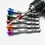 5pcs PH2 Magnetic Phillips Cross Screwdriver Bits Set 1/4 Inch Hex Shank Plasterboard Drywall S2 Alloy Electric Power Driver Bit Set