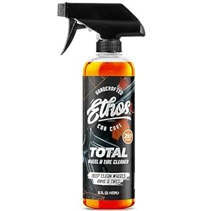 Ethos Handcrafted Car Care Total Wheel & Tire Cleaner – Professional All-In-One Solution for Sparkling Wheels & Tires | Dissolves Brake Dust, Dirt, and Grime | Safe for All Factory Finishes