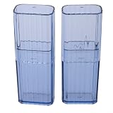 Tragbare Reise-Aufbewahrungsbox, transparent, klein, Organizer für Wattestäbchen, B und Hilfsmittel, Pillen, Ohrringe, Ringe, Angelhaken, transparente Pillendose mit sicherem Deckel, 2 Stück (blau)