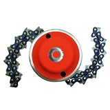 DZDY 1 Pack Chain Trimmer Head 65Mn,Universal Lawn Mower Trimmer Head Replacement, Weed Eater Head 1'' Round Hole, Mower Tool Accessories for Outside Garden Lawn