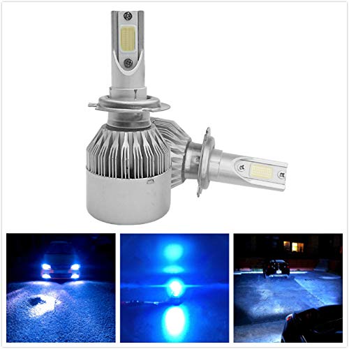 Torofibi Ice Blue H7 7600 Lumen High Power COB LED Headlight Conversion For Low/High Dual Beams DRL Fog Lights Kit Bulbs
