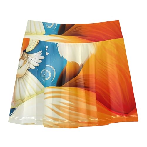 Cool Pink Girls Skorts Athletic Shorts Tennis Skirts Toddler Flowy Skirt Cute Fox Blue 4t
