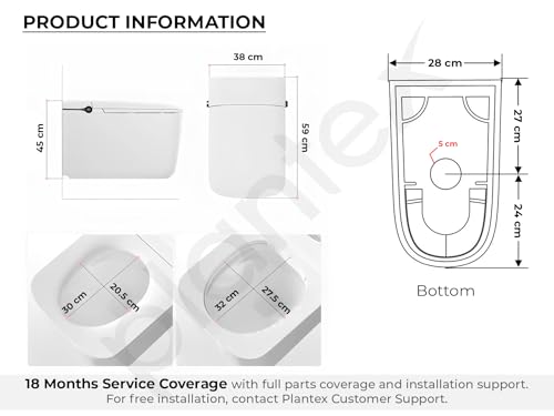 Image of Plantex Smart Toilet Commode /Automatic Toilet with Water Saving Technology