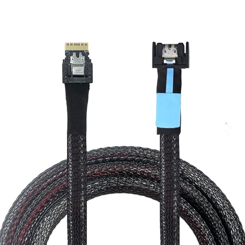 Cable MCIO 38P a SFF-8654 soluciona espacio en discos duros PCIe internos 0.5m 3