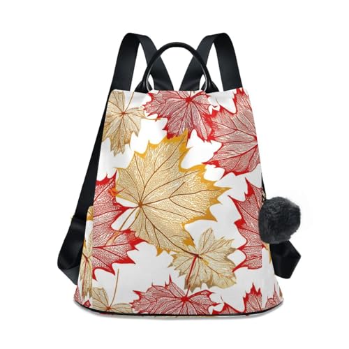 Sac à dos rouge feuilles d'érable pour célébrer la poésie de l'automne