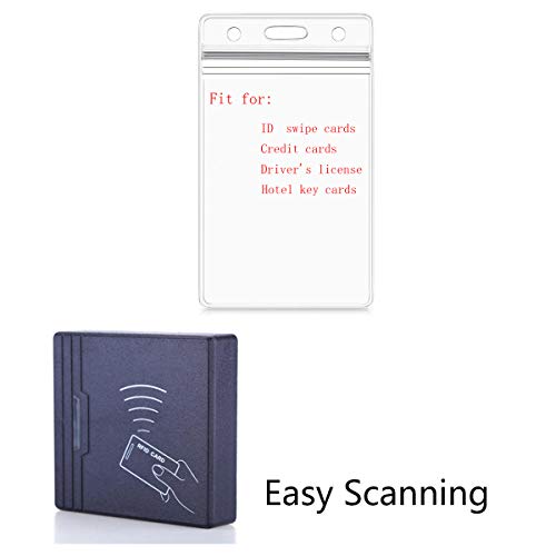 Vertical Id Card Name Tag Badge Holder With Waterproof Type Resealable Zip (Vertical Id, 6 Pcs) #TOP2