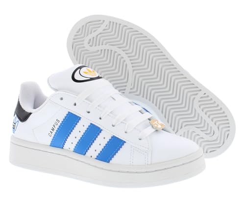 Image of adidas Campus 00 Big Kid Sneakers, Cloud White /Bright Blue /Core Black, Size 4.5