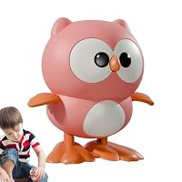 Goowafur Jouet Animal Qui Marche à remontage, à remonter pour - mécaniques Hibou ambulant | d'animaux Portables pour, d'oiseaux colorés pour la