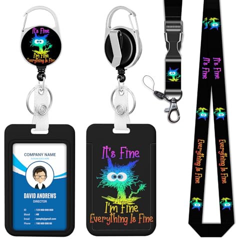 ID Badge Holder with Breakaway Lanyard Funny color...