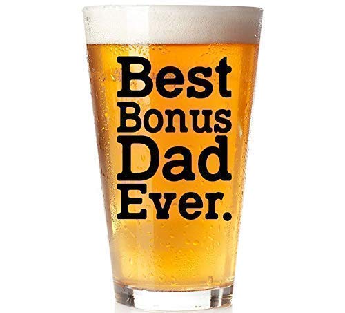 Father's Day Gift - Stepdad Glass - Best Bonus Dad