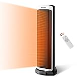 PELONIS Heizlüfter, Heizlüfter aus Keramik mit 8-Stunden-Zeit, Elektroheizer mit 75° Oszillation Fernbedienung