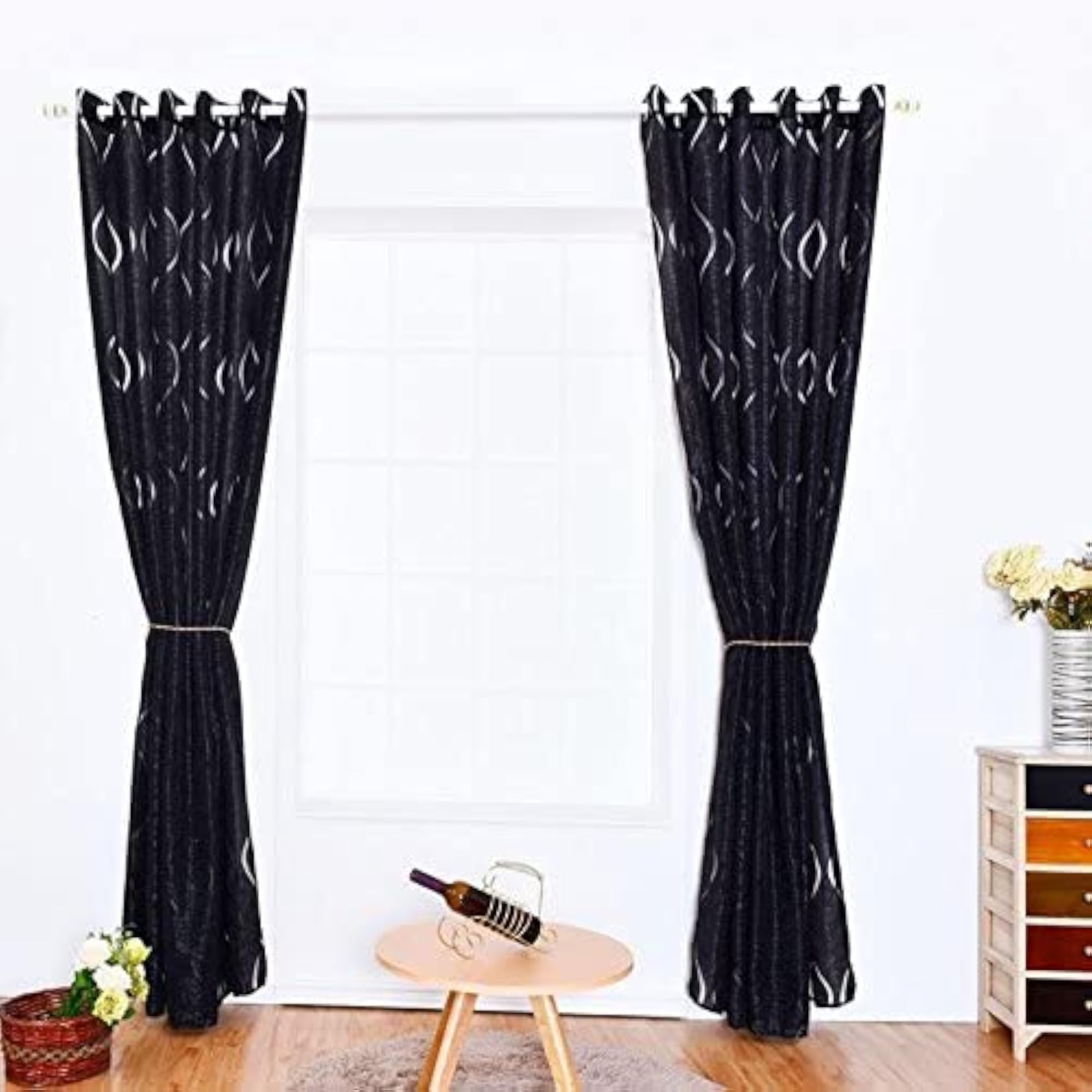 Coffee Bubble Pattern Window Screening Home Decor
