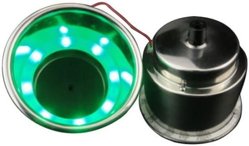 1PCS Stainless Steel Green 8 LED Cup Drink Holder Marine Boat Car Truck RV Well (4)