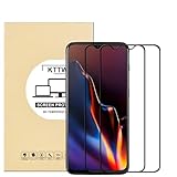 KTTWO OnePlus 6T Screen Protector Glass, (2PACK) Full Screen Coverage Anti-Scratch Bubble-Free Tempered Glass Screen Protector with Full Glue for OnePlus 6T Screen Phone (Black)