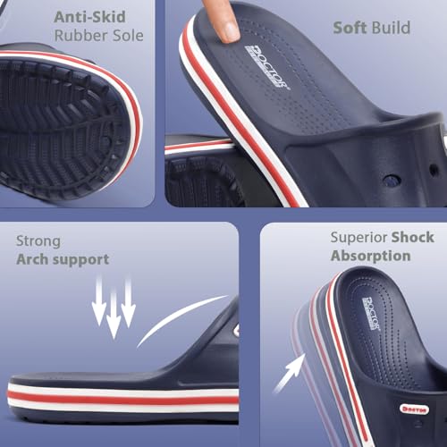 Image of Men EVA Slide Slippers | Lightweight Anti-Slip Casual Slides | Breathable Comfort Sandals for Indoor Outdoor Everyday Wear Walking Slippers