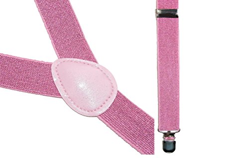 Ctm® Women's Elastic Glitter Clip-End Suspenders, Silver #TOP4