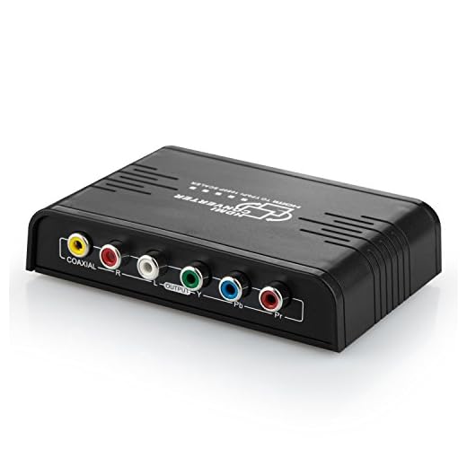 Musou HDMI to 1080P Component Video (YPbPr) Scaler Converter Adapter with Coaxial Audio Output + R / L Audio Support Windows 10,Black