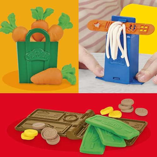 Play-Doh Cash Register Toy, 23 Play Food Accessories, Kids Arts & Crafts Ages 3+